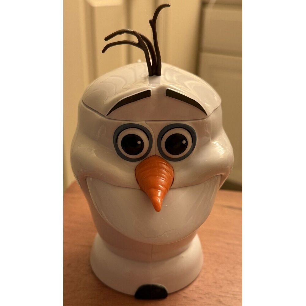 Disney Olaf Snowman‎ Mug Cup with Flip Up Lid Disney on Ice Frozen Souvenir